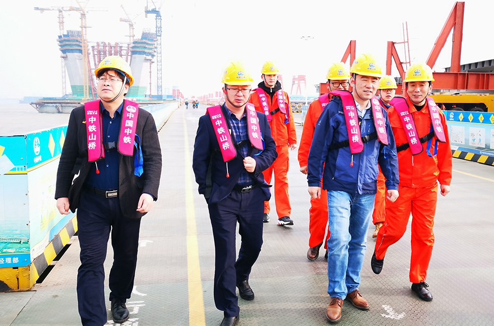 【一切工作到项目】集团公司党委书记、董事长林军科到常泰长江大桥指导工作(图1)