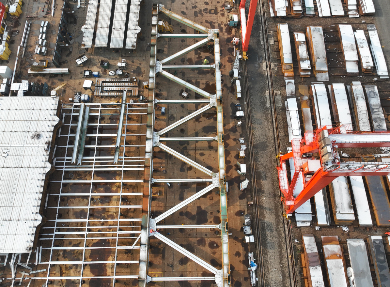 长深高速LHK-GJG2标善后河大桥（右幅）桁片试装通过验收(图2)
