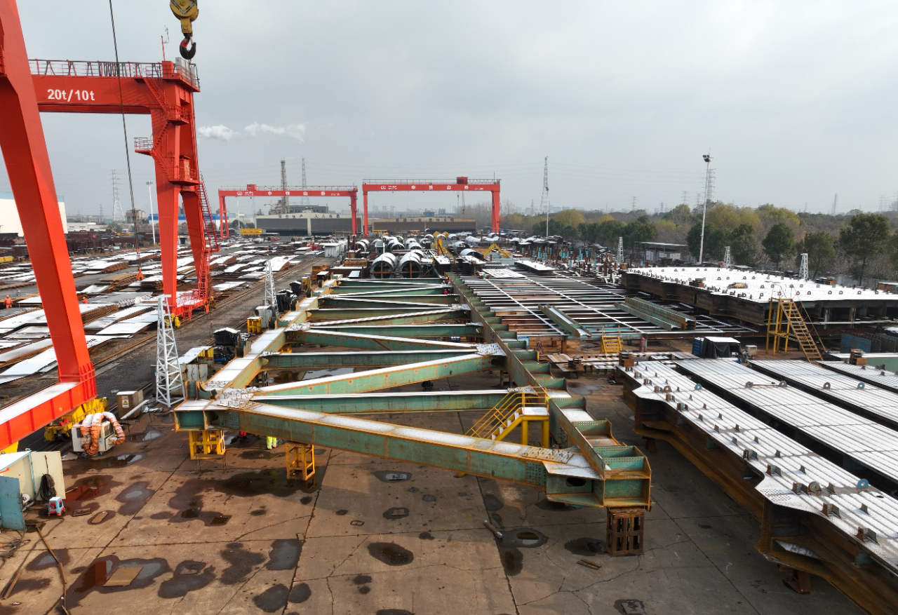 长深高速LHK-GJG2标善后河大桥（右幅）桁片试装通过验收(图3)